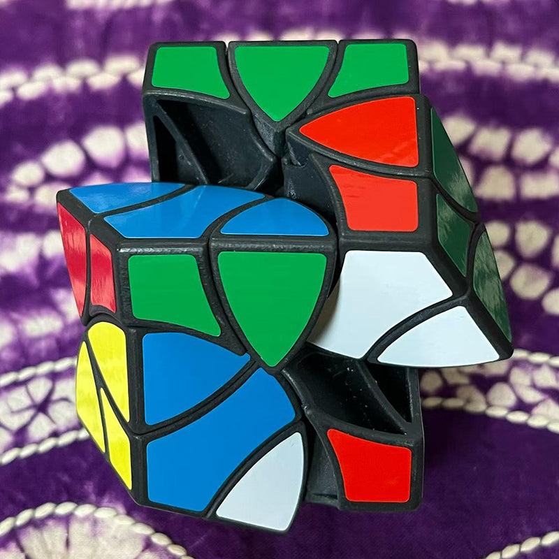 AJ Curvy Dino Hexagonal Prism Cube - Corner turning 3D Printed