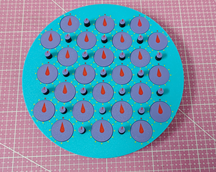 Cube4you 6x6 Unicycle Magnetic Clock (3D Printed)