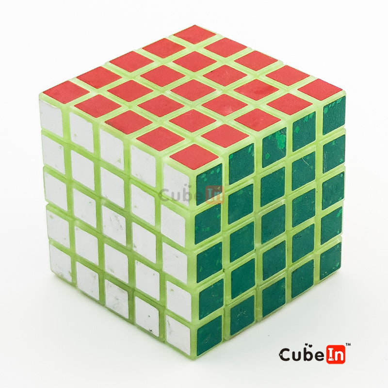 Vintage YongJun (YJ) 5x5 Glow-in-the-Dark Cube - 20-Year-Old Museum Piece