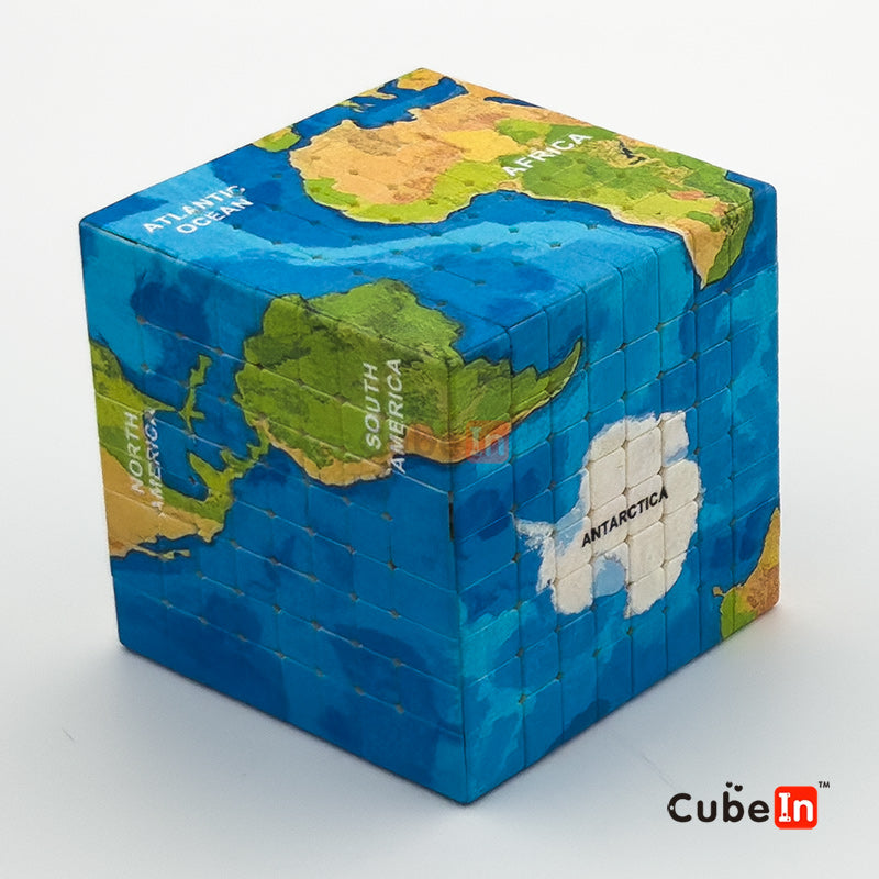 Ziina 8x8 World Map & Flags Theme Speed Puzzle Cube