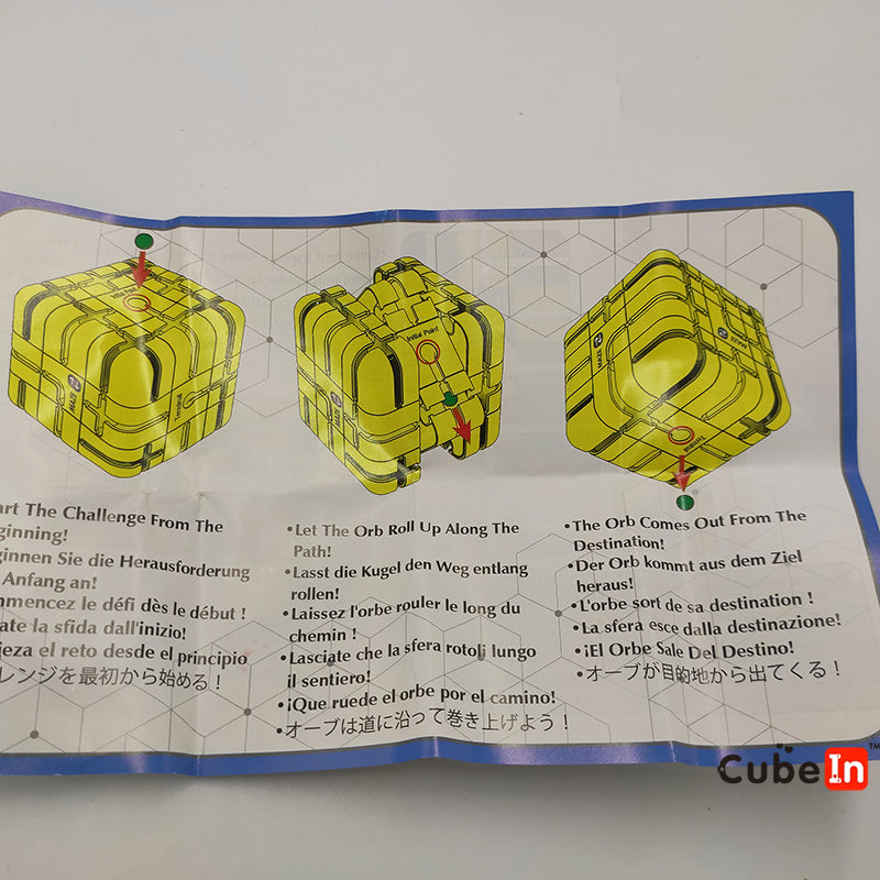 Quebra-cabeça de rolamento de cubo 3x3 Maze 3D com bola de aço