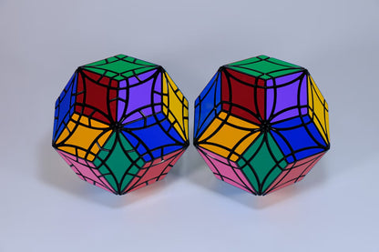 Rompecabezas Kairis con cara curvada, rombo giratorio, triacontaedro Plus