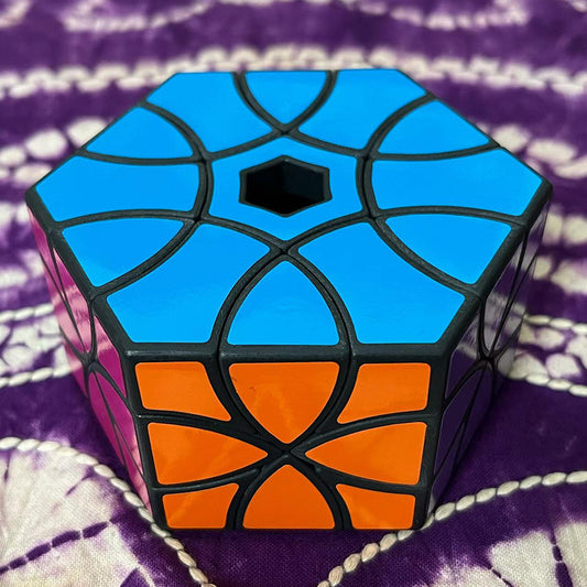 AJ Curvy Dino Hexagonal Prism Cube - Corner turning 3D Printed