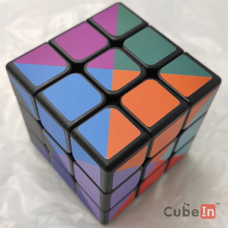 CubeTwist 3x3 con 12 pegatinas de colores - Nivel de dificultad 9 