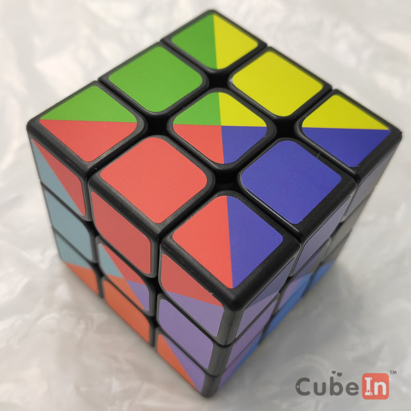 CubeTwist 3x3 con 12 pegatinas de colores - Nivel de dificultad 9 