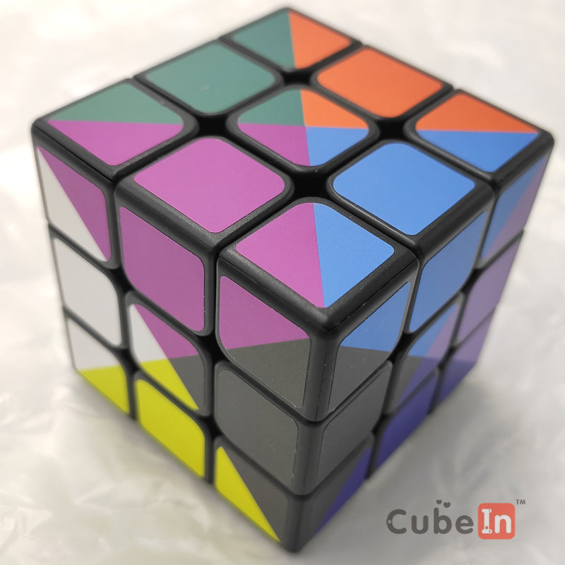 CubeTwist 3x3 con 12 pegatinas de colores - Nivel de dificultad 9 