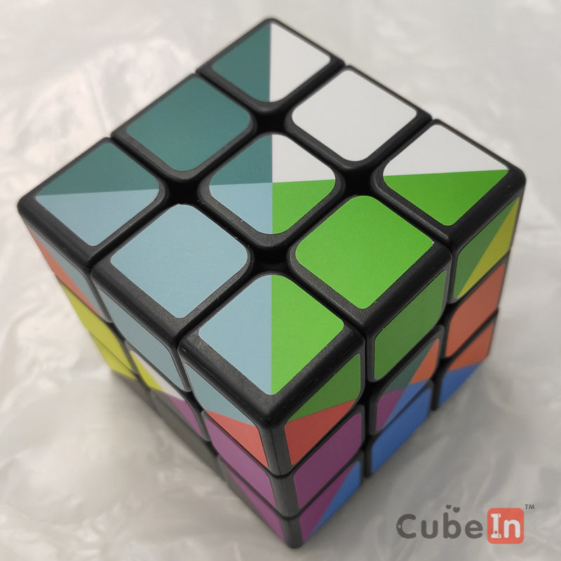 CubeTwist 3x3 con 12 pegatinas de colores - Nivel de dificultad 9 