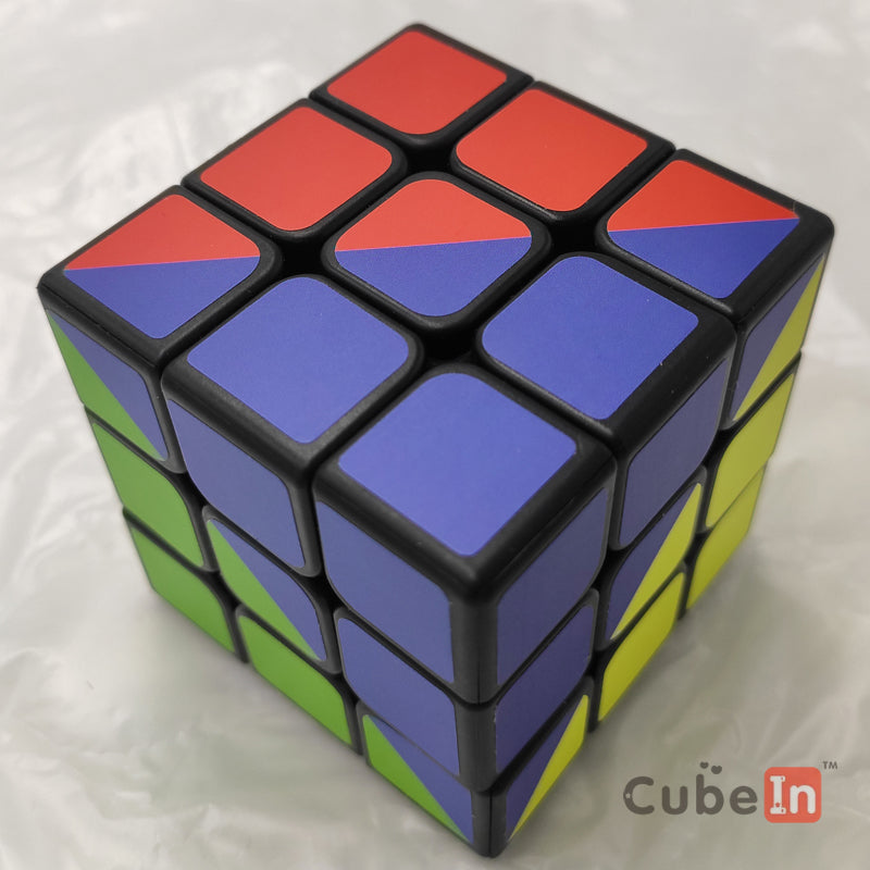 CubeTwist 3x3 com adesivos de 4 cores - nível de dificuldade 8 