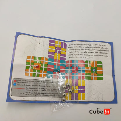 Quebra-cabeça de rolamento de cubo 3x3 Maze 3D com bola de aço