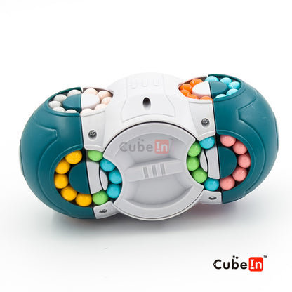 3D Eight-Sided UFO Rotating Beads Puzzle - Multi-Axis Hungarian Rings Variant