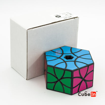 AJ Curvy Dino Hexagonal Prism Cube - Hand-Crafted Custom Twisty Puzzle