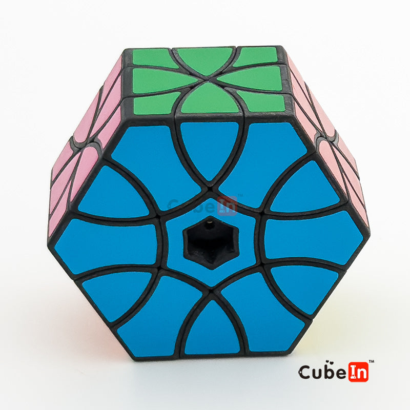 AJ Curvy Dino Hexagonal Prism Cube - Hand-Crafted Custom Twisty Puzzle