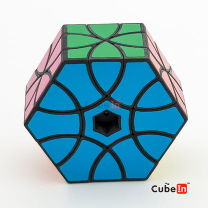 AJ Curvy Dino Hexagonal Prism Cube - Hand-Crafted Custom Twisty Puzzle