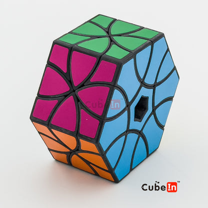 AJ Curvy Dino Hexagonal Prism Cube - Hand-Crafted Custom Twisty Puzzle