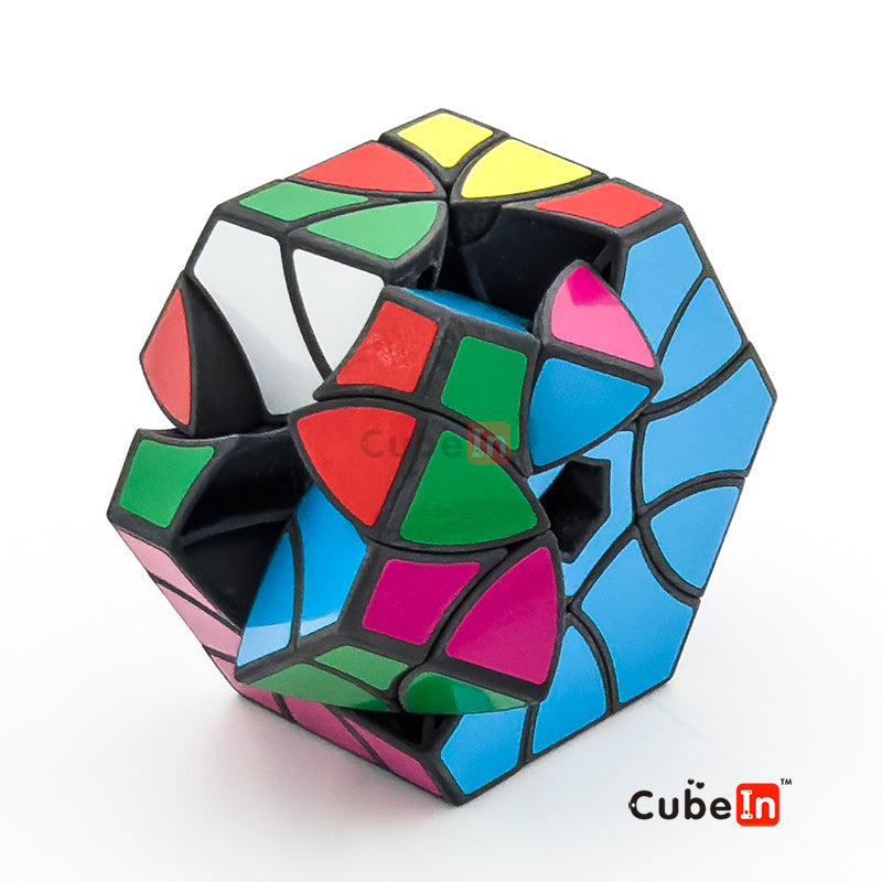 AJ Curvy Dino Hexagonal Prism Cube - Hand-Crafted Custom Twisty Puzzle