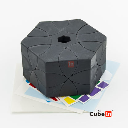AJ Curvy Dino Hexagonal Prism Cube - Hand-Crafted Custom Twisty Puzzle