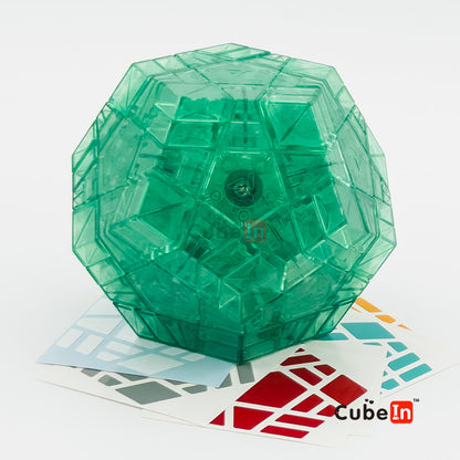 AJ Split Megaminx - Limited Edition Transparent Green Dodecahedron