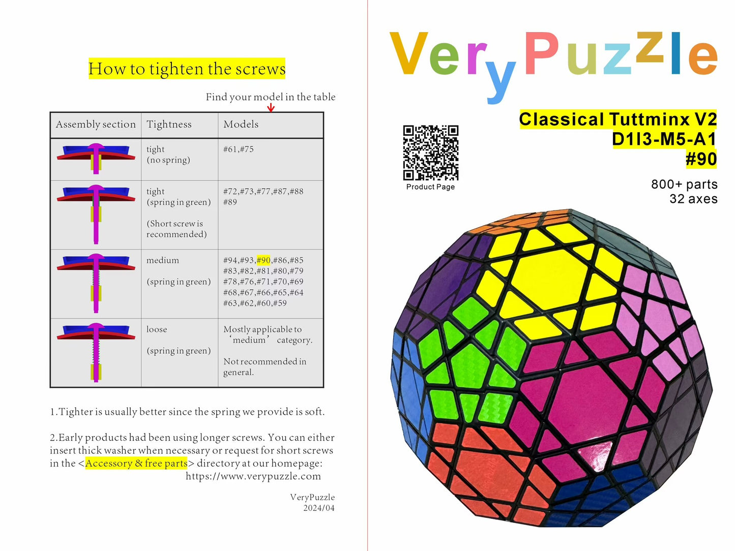 Verypuzzle #90 Classical Tuttminx V2 Reset Edition