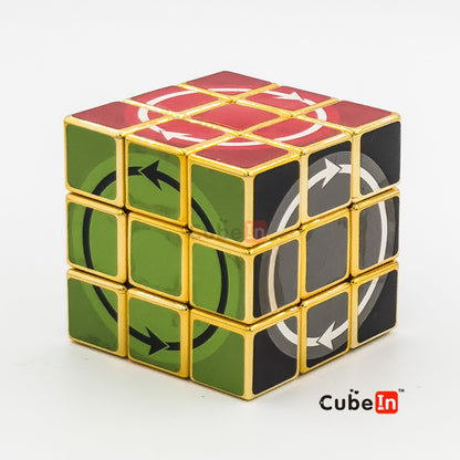 Katsuhiko Okamoto Latch Cube Metallized Edition - Rare Hard Twisty Puzzle