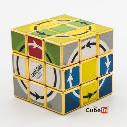 Katsuhiko Okamoto Latch Cube Metallized Edition - Rare Hard Twisty Puzzle