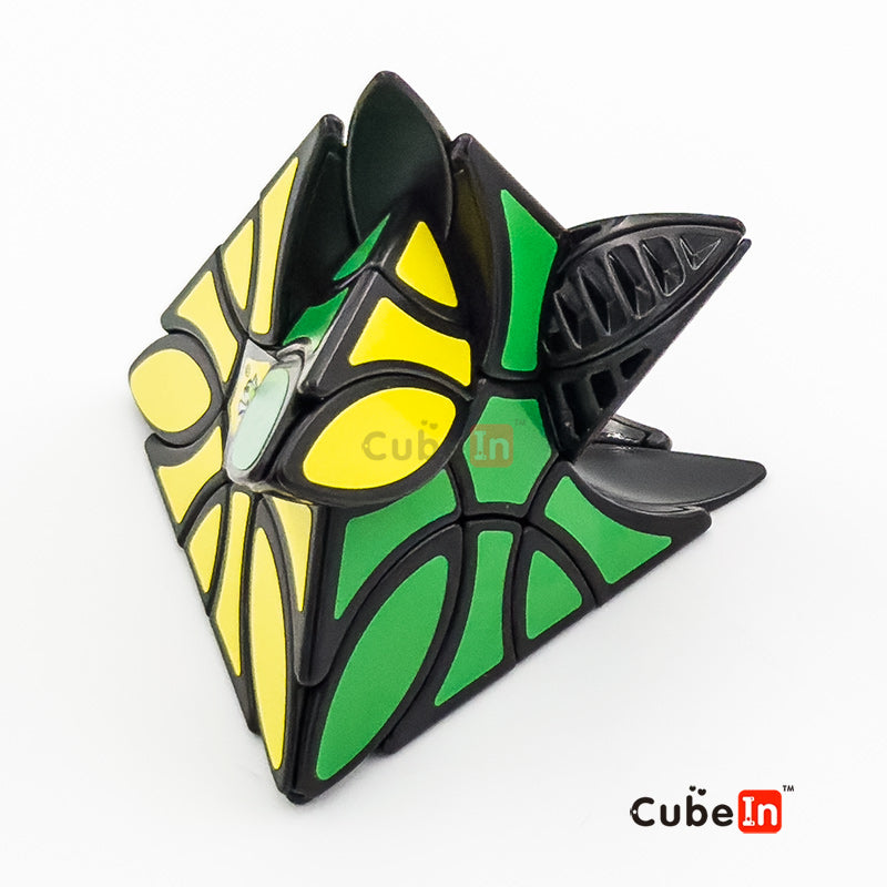 Lanlan Curvy pyraminx Clover - Tetrahedral Clover Leaf Twisty Puzzle