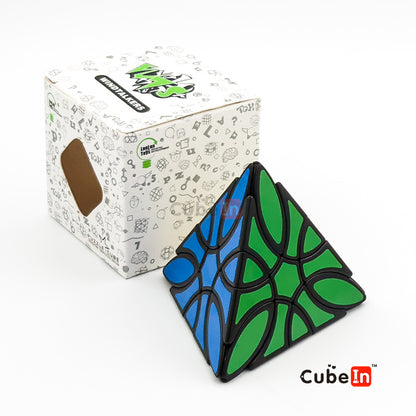Lanlan Curvy pyraminx Clover - Tetrahedral Clover Leaf Twisty Puzzle
