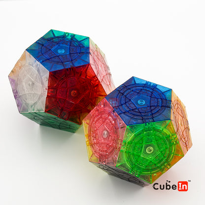 2pcs/set MF8 Crazy Megaminx 1 circle + 3 circle Transparent LE