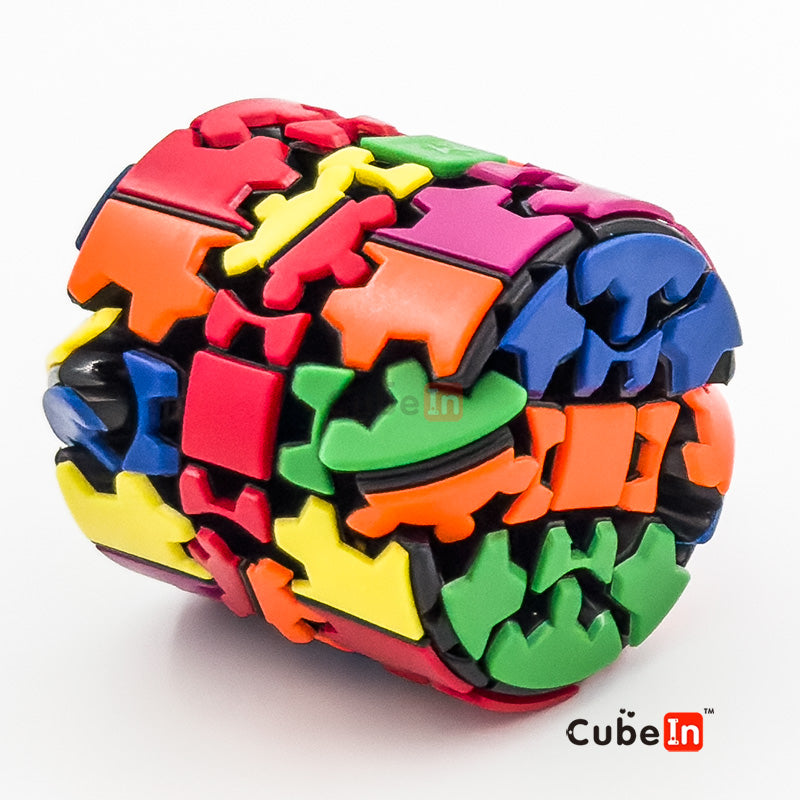 Meffert's Gear Barrel Cylinder Cube - MFT 3D Mechanical Gear Twist Puzzle