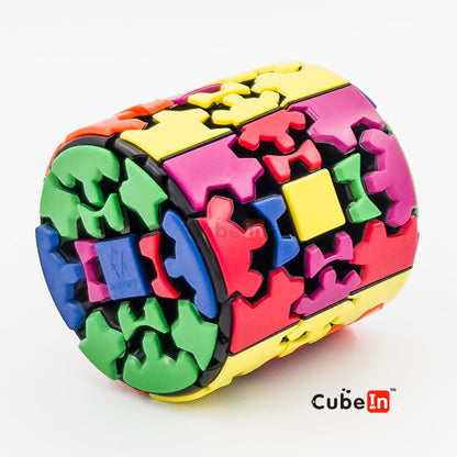 Meffert's Gear Barrel Cylinder Cube - MFT 3D Mechanical Gear Twist Puzzle