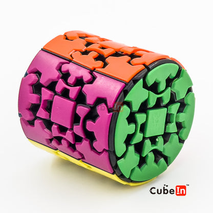 Meffert's Gear Barrel Cylinder Cube - MFT 3D Mechanical Gear Twist Puzzle