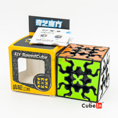 Qiyi Gear Cube Series - Smooth Mechanical Interlocking 3x3, Ball, Column & Pyraminx Puzzle