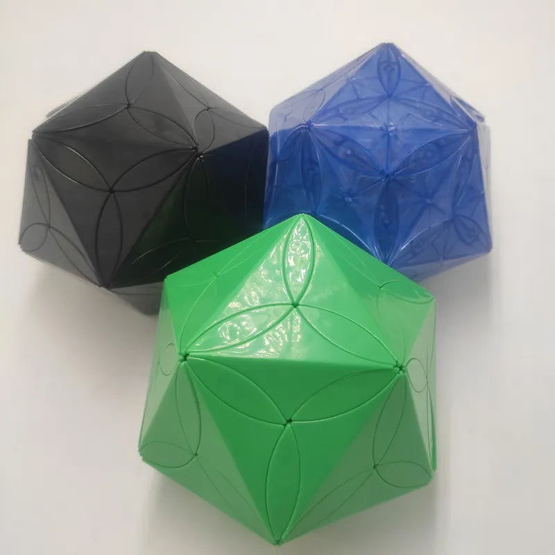 AJ Clover Icosahedron Transparent Blue Black Green Limited Version