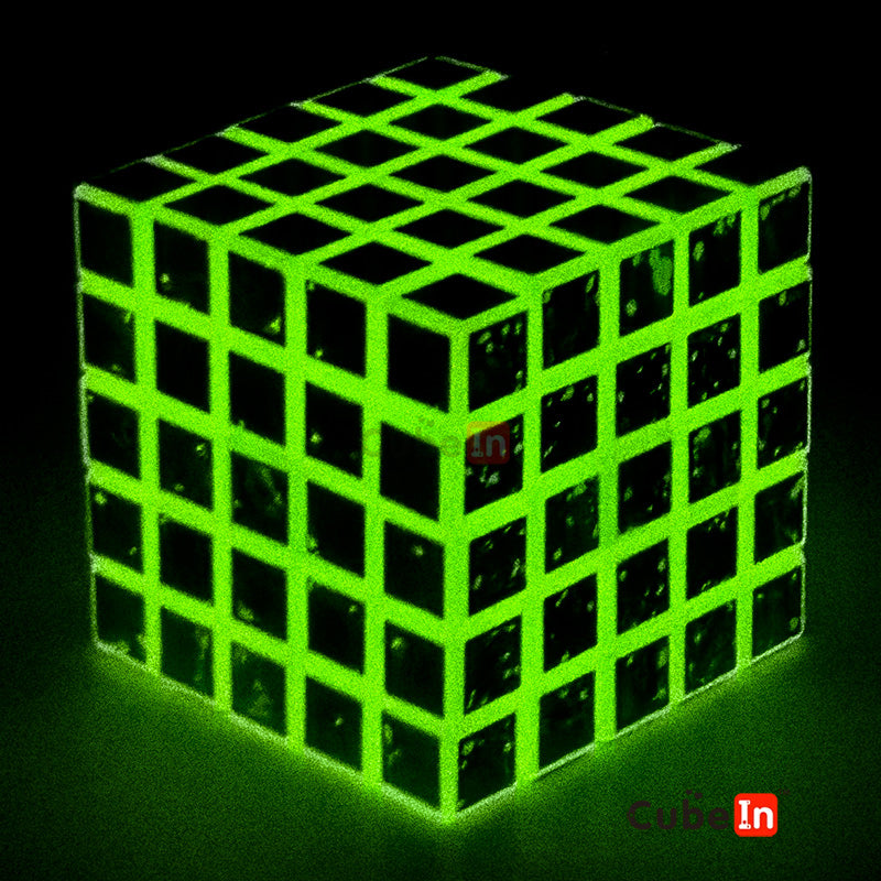 Vintage YongJun (YJ) 5x5 Glow-in-the-Dark Cube - 20-Year-Old Museum Piece