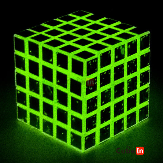Vintage YongJun (YJ) 5x5 Glow-in-the-Dark Cube - 20-Year-Old Museum Piece