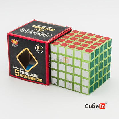 Vintage YongJun (YJ) 5x5 Glow-in-the-Dark Cube - 20-Year-Old Museum Piece