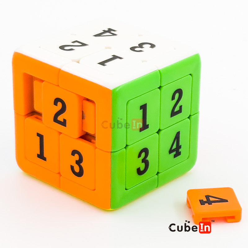 Yuxin Sudoku 2x2 Cube Magnetic Sliding - Hybrid Klotski Tile & Rotational Core Puzzle