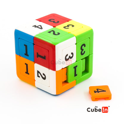 Yuxin Sudoku 2x2 Cube Magnetic Sliding - Hybrid Klotski Tile & Rotational Core Puzzle