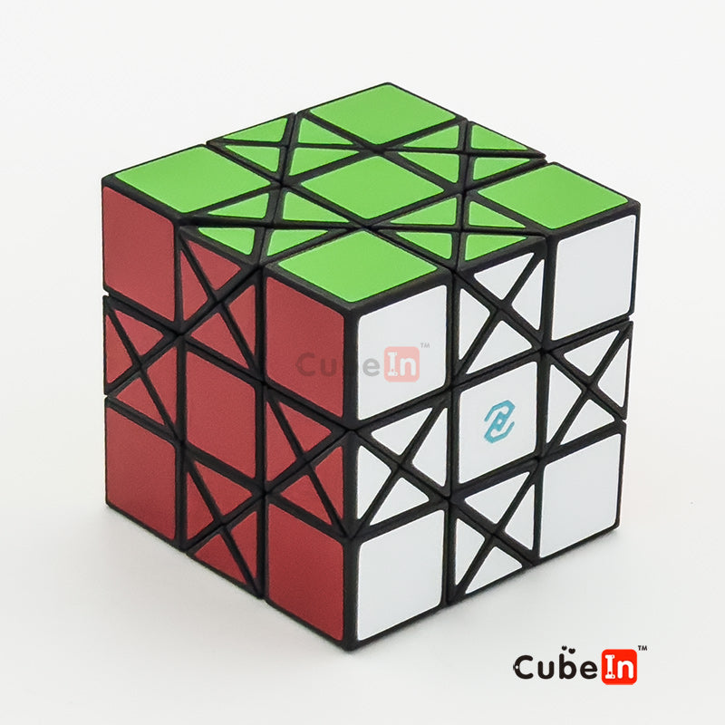 Zhecube Quad x Cube - Deep cut edge turning hexahedron