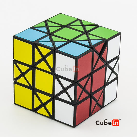 Zhecube Quad x Cube - Deep cut edge turning hexahedron