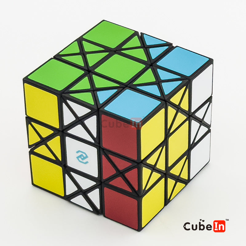 Zhecube Quad x Cube - Deep cut edge turning hexahedron