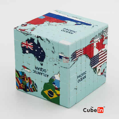 Ziina 8x8 World Map & Flags Theme Speed Puzzle Cube