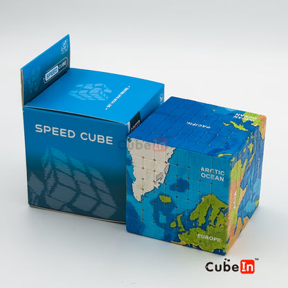 Ziina 8x8 World Map & Flags Theme Speed Puzzle Cube