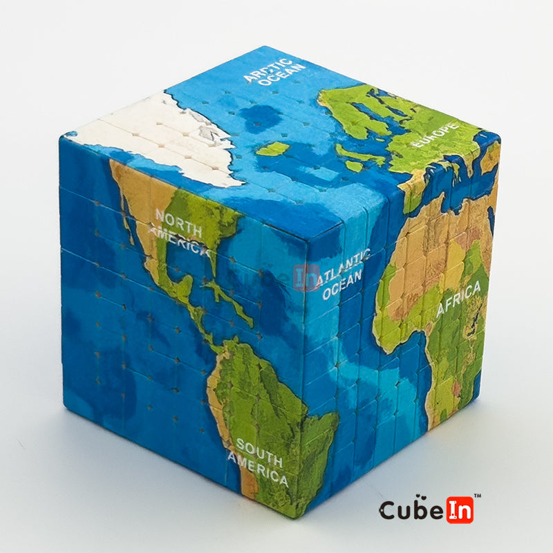 Ziina 8x8 World Map & Flags Theme Speed Puzzle Cube