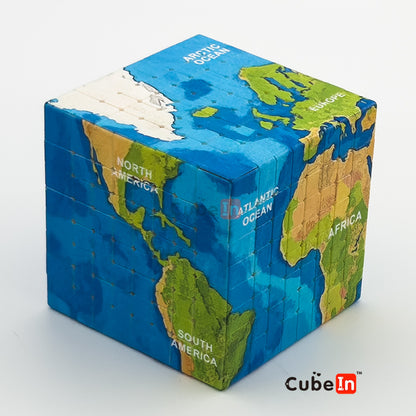 Ziina 8x8 World Map & Flags Theme Speed Puzzle Cube