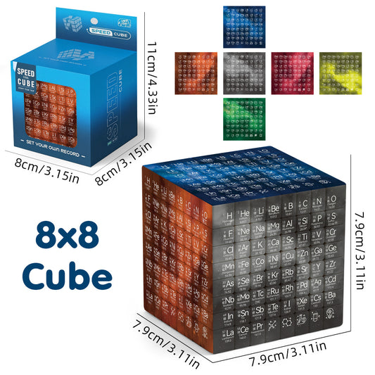 Ziina Periodic Table 8x8 4x4 3x3 Speed Puzzle Cube