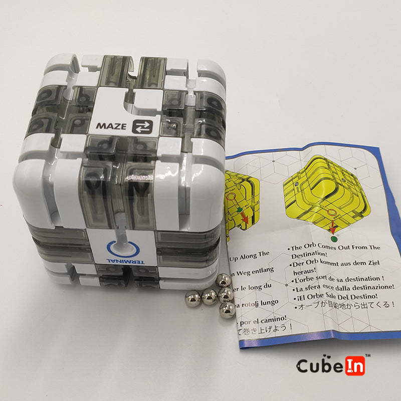 Quebra-cabeça de rolamento de cubo 3x3 Maze 3D com bola de aço