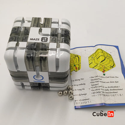 Quebra-cabeça de rolamento de cubo 3x3 Maze 3D com bola de aço