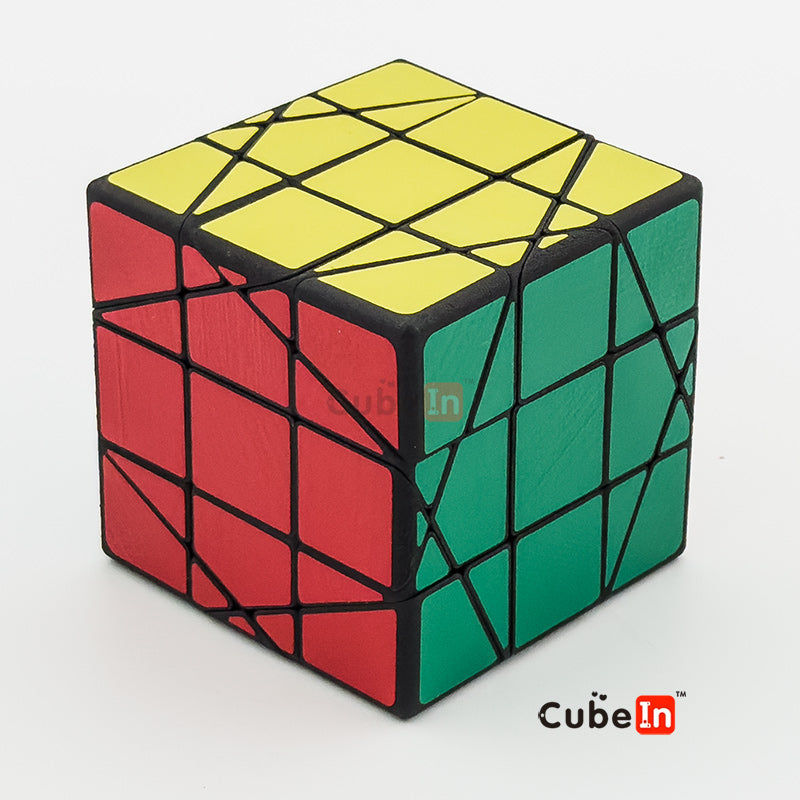 x² Cubo de pirita - Piritoedro de giro frontal al cubo (impreso en 3D de resina SLA)