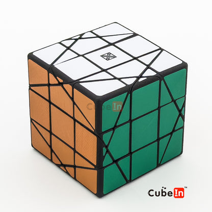 x² Cubo de pirita - Piritoedro de giro frontal al cubo (impreso en 3D de resina SLA)