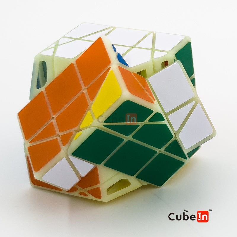 x² Cubo de pirita - Piritoedro de giro frontal al cubo (impreso en 3D de resina SLA)